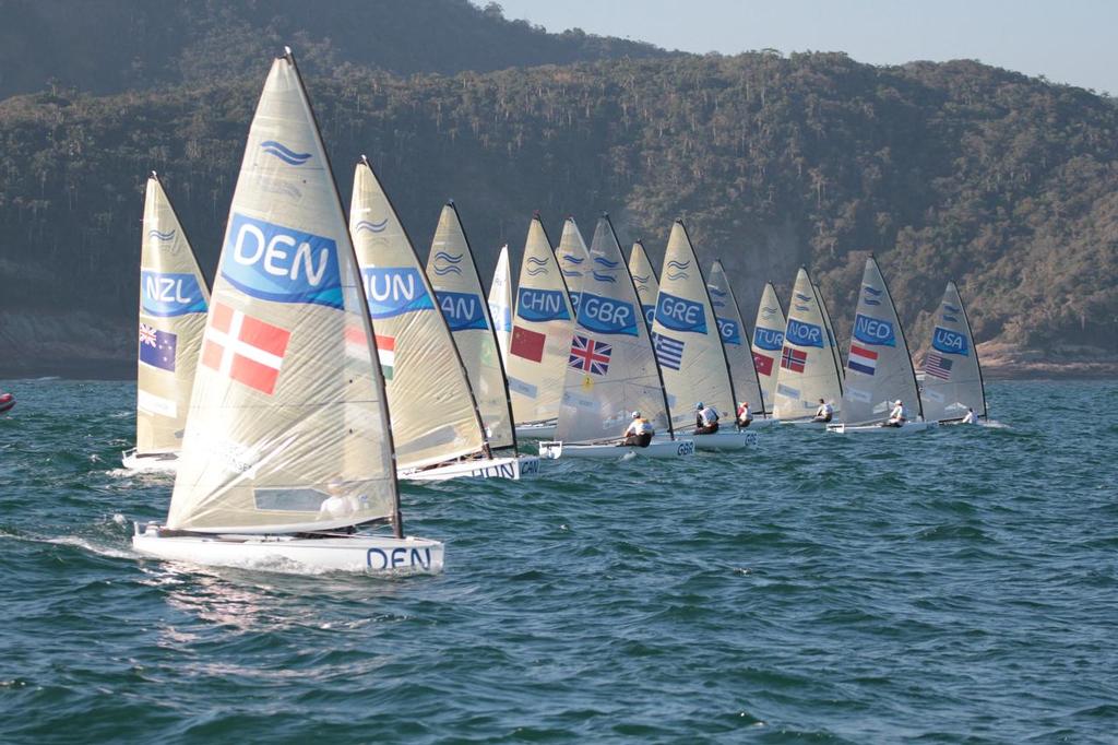 Day 7 - Finn August 14, 2016. Start of Race 10 - Rio Olympics © Richard Gladwell www.photosport.co.nz